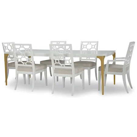 Contemporary 7-Piece Table and Chair Set